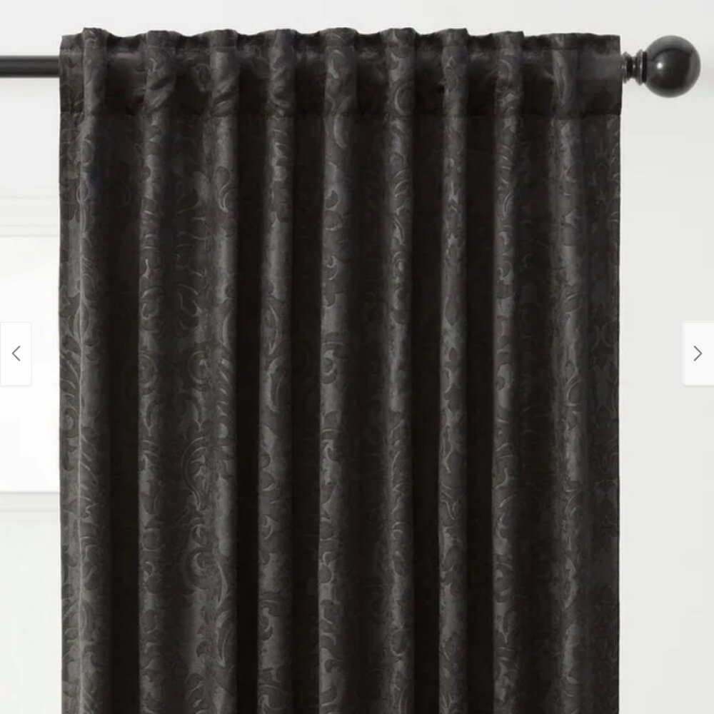 Darkening Window Curtain Panels Pair (Set of 2) - W52 x H108" Inches - Dark Gray